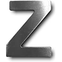 Métal Lettre Z – en acier inoxydable brossé avec film adhésif 3 M – Hauteur 4 cm